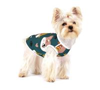 Cute Dogs Bones Puppy Paws Colorful Love Hearts,Cotton Sleeveless Pet T-Shirt Soft Stretchy Puppy Breathable Vest,S
