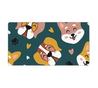 Cute Dogs Bones Puppy Paws Colorful Love Hearts,Mouse Pad Large Desk Pad Computer Keyboard Mouse Mat with Non Slip Rubber Base 40 x 70 cm