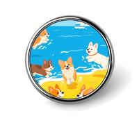 Cute Dogs Button Pins Round Badges Lapel Pins