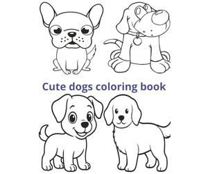 Cute dogs Coloring Book: Enjoy coloring dogs of different breed. 34 Pages Format Size 8.5 X 11 inches (21.59 X 27.94 cm)