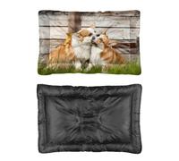 Cute Dogs Dog Bed, Dogs Bed Scruffs Dog Non Slip Bottom Tough Waterproof Multi Scenario Pet Bedding Gift Printed Mat 60 X 45 cm