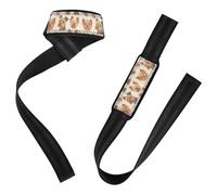 Cute Dogs Face Lifting Wrist Strap 26" Anti Slip Wrist Straps for Workout, Gym, Powerlifting, Bodybuilding