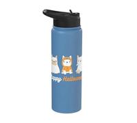 Cute Dogs Ghost Costume Halloween Stainless Steel Insulated Water Bottle
