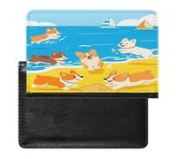 Cute Dogs Passport Holder Unique PU Ultra-thin Passport Protective Case Compact Easy to Carry Passports Cover for Women And Men Passports Case