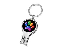 Cute Dogs Paw LGBT Rainbow Nail Clipper for Men Women Portable Metal Nail Cutter with Nail File
