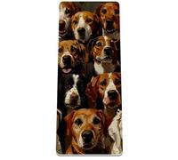 Cute Dogs Print Non-Slip Yoga Mat, Professional Exercise Mat for Home Gym Workout