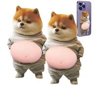 Cute Dogs Stickers - 2 Fun Reusable Stickers, 3D Reusable Stickers for | For Home, Office, School, Notebooks, Journals, Students, Gifts