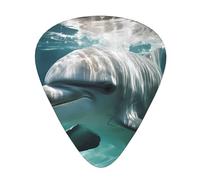 Cute Dolphin 12 Pcs Guitar Picks, 0.46mm/0.71mm/0.96mm Thickness, Guitar Plectrum With Storage Case For Acoustic-Electric Guitar Ukulele Bass