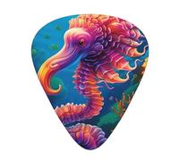 Cute Dolphin 12 Pcs Guitar Picks, 0.46mm/0.71mm/0.96mm Thickness, Guitar Plectrum With Storage Case For Acoustic-Electric Guitar Ukulele Bass
