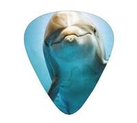 Cute Dolphin 12 Pcs Guitar Picks, 0.46mm/0.71mm/0.96mm Thickness, Guitar Plectrum With Storage Case For Acoustic-Electric Guitar Ukulele Bass