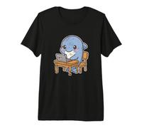 Cute Dolphin at Laptop Desk Premium T-Shirt