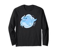 Cute Dolphin Cartoon Underwater Adventure Long Sleeve T-Shirt