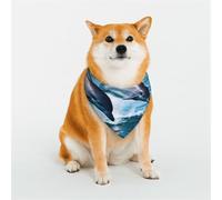 Cute Dolphin Dog Bandanas Small Adjustable Dog Scarf Triangle Bibs Double Reversible Kerchief Scarf Washable Daily Handkerchief for Medium Large Dog Puppy Cat Gift