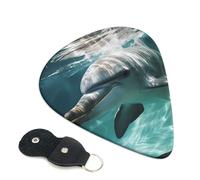Cute Dolphin Guitar Plectrums, 6 Guitar Plectrums, Double Sided Printing, For Acoustic Guitar, Bass, Ukulele, Electric Guitar (0.46 Mm 0.71 Mm 0.96 Mm)