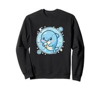 Cute Dolphin Ice Cream Bubble Circle Sweatshirt
