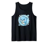 Cute Dolphin Ice Cream Bubble Circle Tank Top