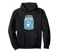 Cute Dolphin in Ocean Jar Pullover Hoodie