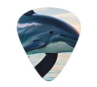 Cute Dolphin Jumping Exceptional Guitar Pick – Single-Side Full-Print, Abs Material Plectrum – Diverse Thickness For Varied Music Experience – Ideal For Guitars And Ukuleles,Guitar Pick,