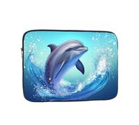Cute Dolphin Laptop Sleeve for Women Men, 10 Inch Waterproof Laptop Bag Lightweight Notebook Computer Cover Bag