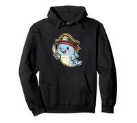 Cute Dolphin Pirate Captain Pullover Hoodie