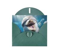Cute dolphin Print Blank Cards and Envelopes 5" x 6" for Wedding Birthday Invitations and All Occasions