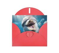 Cute dolphin Print Blank Cards and Envelopes 5" x 6" for Wedding Birthday Invitations and All Occasions