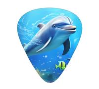 Cute Dolphin Print Guitar Pick Comfortable Feel, Clear Sound, Multiple Thicknesses For Varied Tones