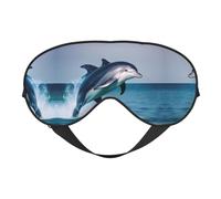 Cute Dolphin Print Soft Eye Mask â€“ Comfortable Sleep, Blocks Light, Full Eye Coverage, Ideal for Travel, Meditation