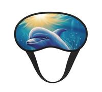 Cute Dolphin Sleep Mask Soft Comfortable Eye Mask with Adjustable Strapblackout Eye Sleep Shade Cover for Women Girls Men Travel Yoga Nap Shift Work