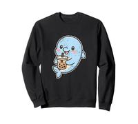 Cute Dolphin With Bubble Tea Sweatshirt