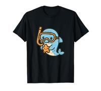 Cute Dolphin with Snorkel and Starfish T-Shirt