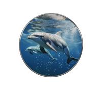 Cute Dolphins Fridge Magnet Sticker, Round Magnets for Kitchen, Alloy Refrigerator Magnetic Freezer Decor Accessories, Home, Cabinet, and Photos, DIY, Art Projects