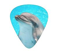 Cute Dolphins Guitar Paddle Set Of 12, Suitable For Guitar, Yukri, 3 Thicknesses