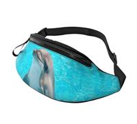 Cute Dolphins Outdoor Sports Waist Bag & Casual Chest Pack, Adjustable Unisex Fanny Pack for Hiking/Running/Cycling