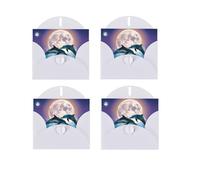 Cute Dolphins Print Blank Greeting Cards, Love Buttons, Pearl Paper Envelopes Suitable For Various Occasions - Anniversary Cards, Thank You Cards, Holiday Cards, Wedding Cards, Congratulations.