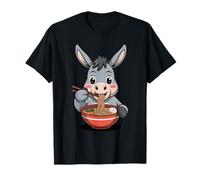 Cute Donkey Eating Ramen Japanese Kawaii Farm Noodles T-Shirt
