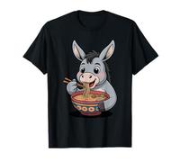 Cute Donkey Eating Ramen Japanese Kawaii Farm Noodles T-Shirt