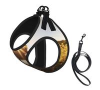 Cute Donkey Print Reflective No Choke Pet Vest Harness,Adjustable Soft Padded Dog Harness With Easy Control Handle