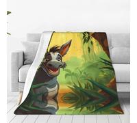 Cute Donkey Ultra-Soft Flannel Blanket - One Blanket for Home, Travel, and The Outdoors - 80"x60"