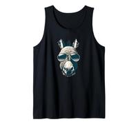 Cute Donkey Wearing Sunglasses - Funny Farm Farming Pet Tank Top