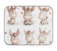 Cute Donkey White Summer Cool pet pad Self Cooling cat Blankets for Indoor for Animals Dogs Outside Waterproof Manta refrescante para perro M