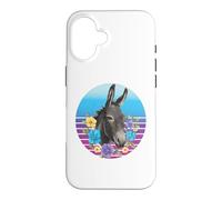Cute Donkey With Flower Floral Farm Mule Donkeys Animal Case for iPhone 16