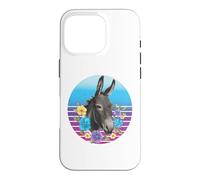 Cute Donkey With Flower Floral Farm Mule Donkeys Animal Case for iPhone 16 Pro