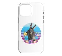 Cute Donkey With Flower Floral Farm Mule Donkeys Animal Case for iPhone 16 Pro Max