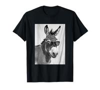 Cute Donkey with Sunglasses Cool Farm Animal Photo Booth T-Shirt