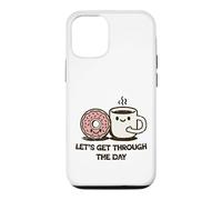 Cute Donut Coffee Let's Get Through Daily Grind Case for iPhone 12/12 Pro