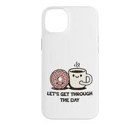 Cute Donut Coffee Let's Get Through Daily Grind Case for iPhone 14 Plus