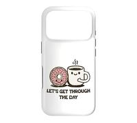 Cute Donut Coffee Let's Get Through Daily Grind Case for iPhone 17 Pro