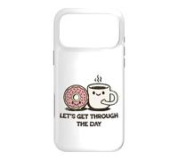 Cute Donut Coffee Let's Get Through Daily Grind Case for iPhone 17 Pro Max
