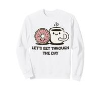 Cute Donut Coffee Let's Get Through Daily Grind Sweatshirt